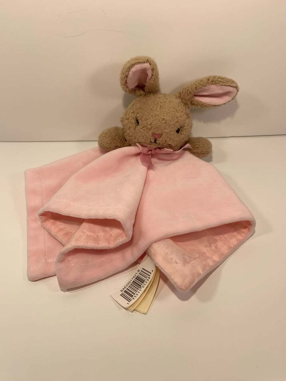 MTY International Pink Bunny Rabbit Plush Lovey Security Blanket Rattle